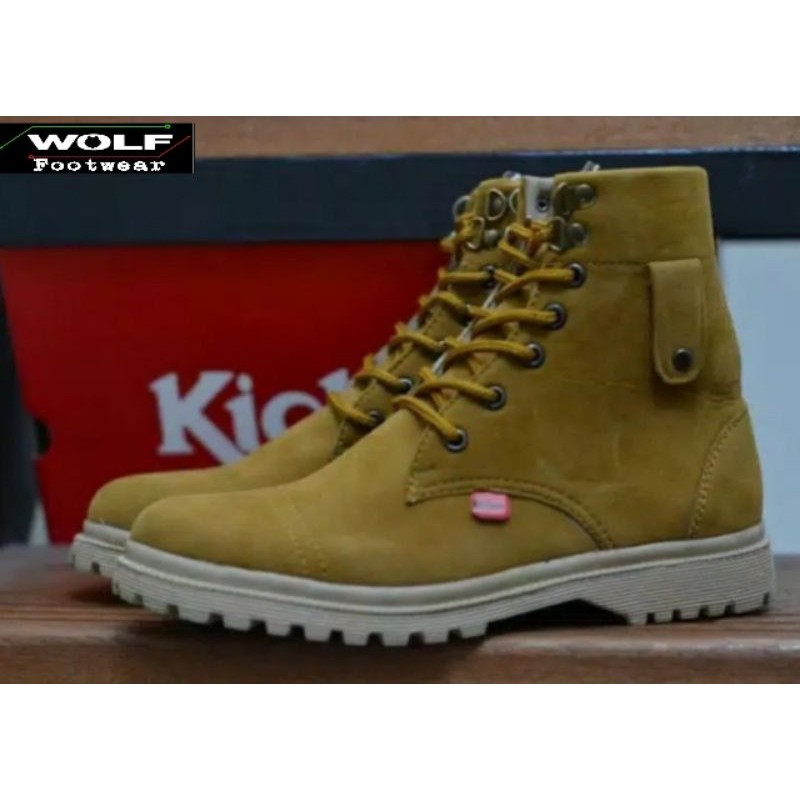 (COD) SEPATU BOOTS WANITA MUSIM DINGIN DAN HUJAN KICKERS HARAJUKU PREMIUM BOOTS QUALITY SUEDE