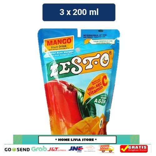 

Zesto Jus Mangga 3 x 200 mL