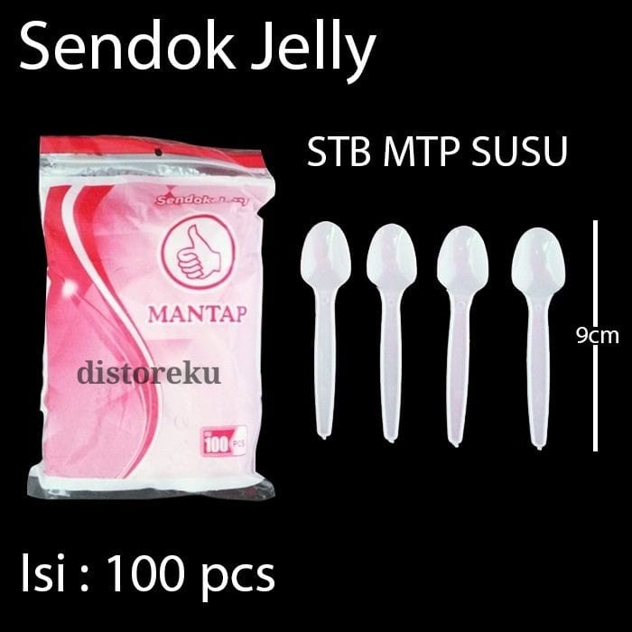 SENDOK STB agar puding jelly putih susu isi 100 kualitas tebal