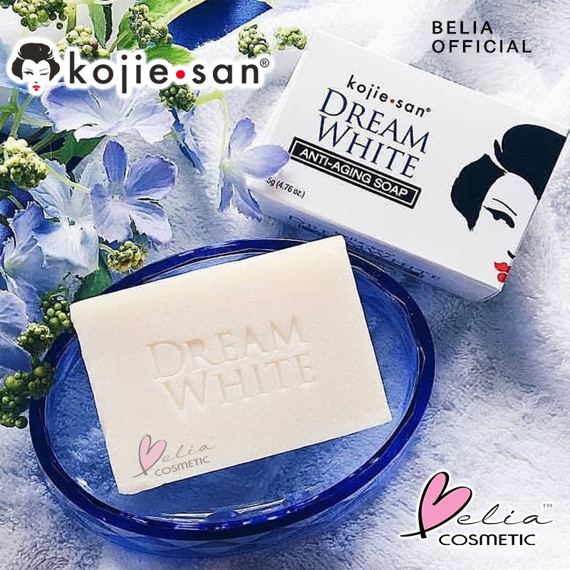 ❤ BELIA ❤ KOJIE SAN Skin Lightening Soap Kojic Acid, Dream White 45 / 65 / 135g  Sabun KOJIESAN