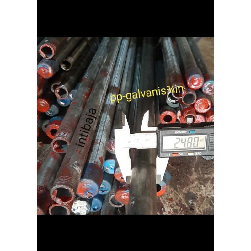 BESI PIPA GALVANIS 3/4 inchi x 6meter / Besi Pipa Galvanis 0,75 inch