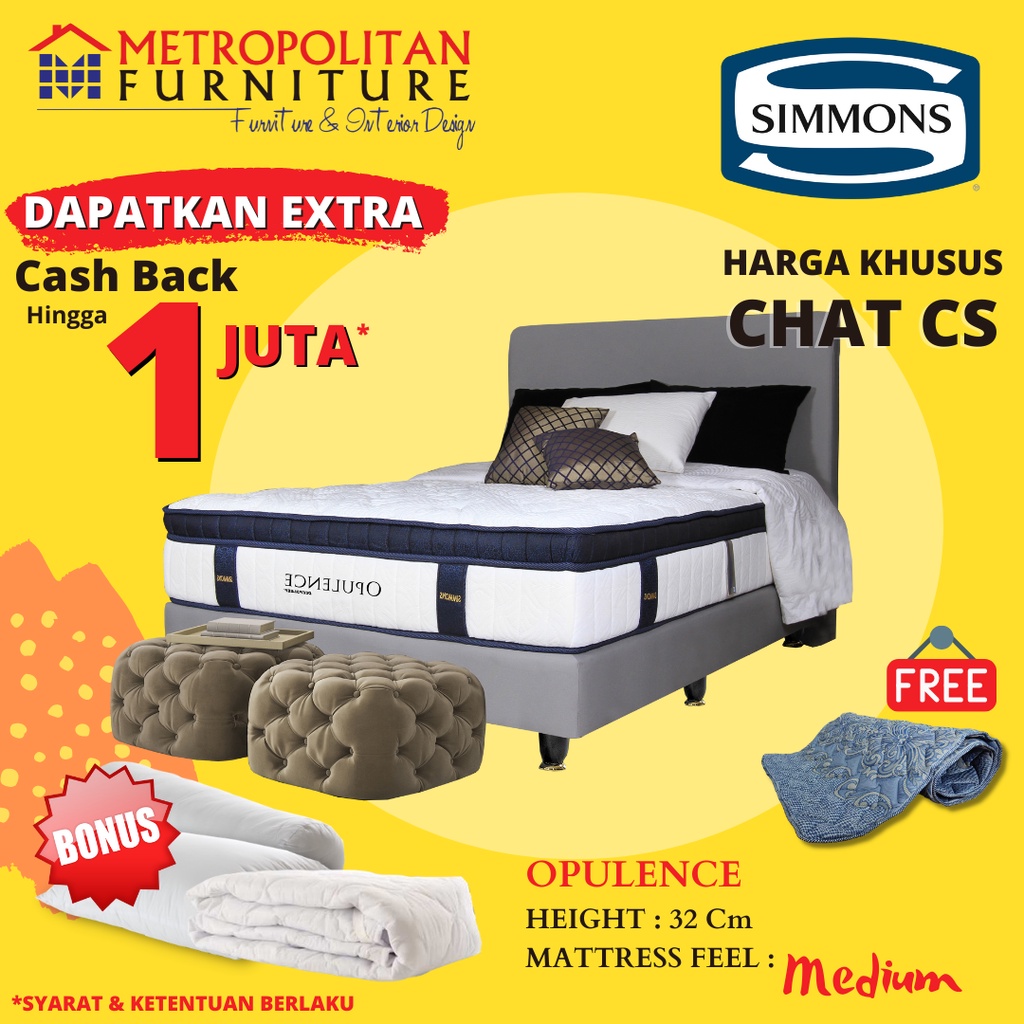 Springbed SIMMONS Opulence FULL SET Kasur / Spring bed Simmons Matrass