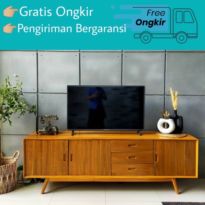Meja Tv Minimalis Murah - Meja Tv Kayu Jati Jepara Berkualitas Bagus