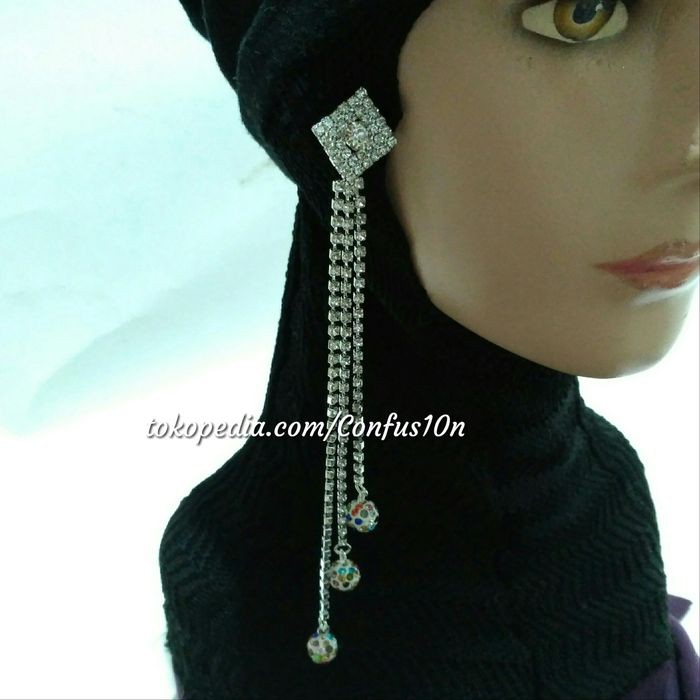 Langsung Order BROS DAGU BROSS ANTING AKSESORIS HIJAB JILBAB KERUDUNG AJ-01 - Batu hijau terbaik