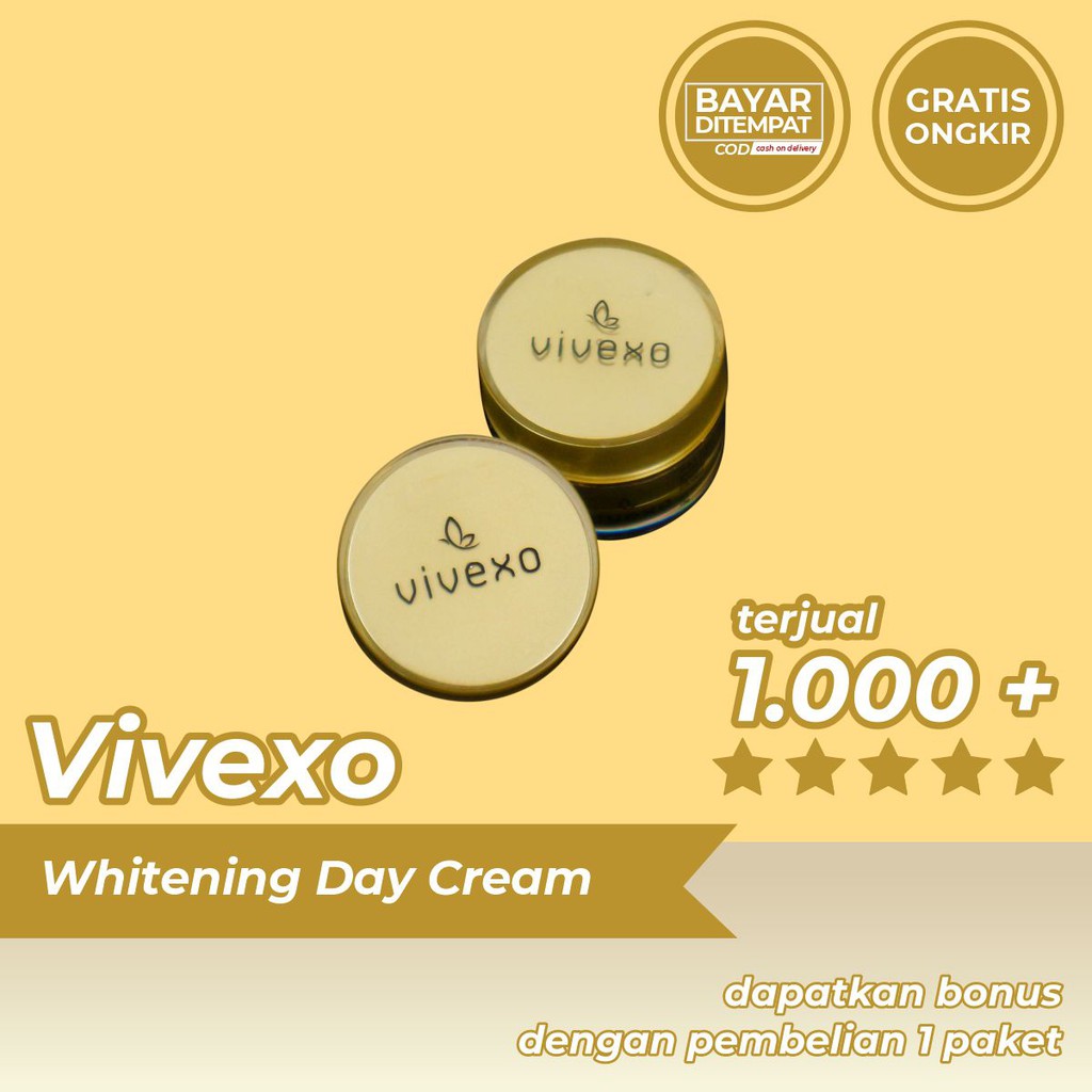 Vivexo Whitening Day Cream Golden Coocon | Krim Pemutih Wajah | Krim Wajah Glowing