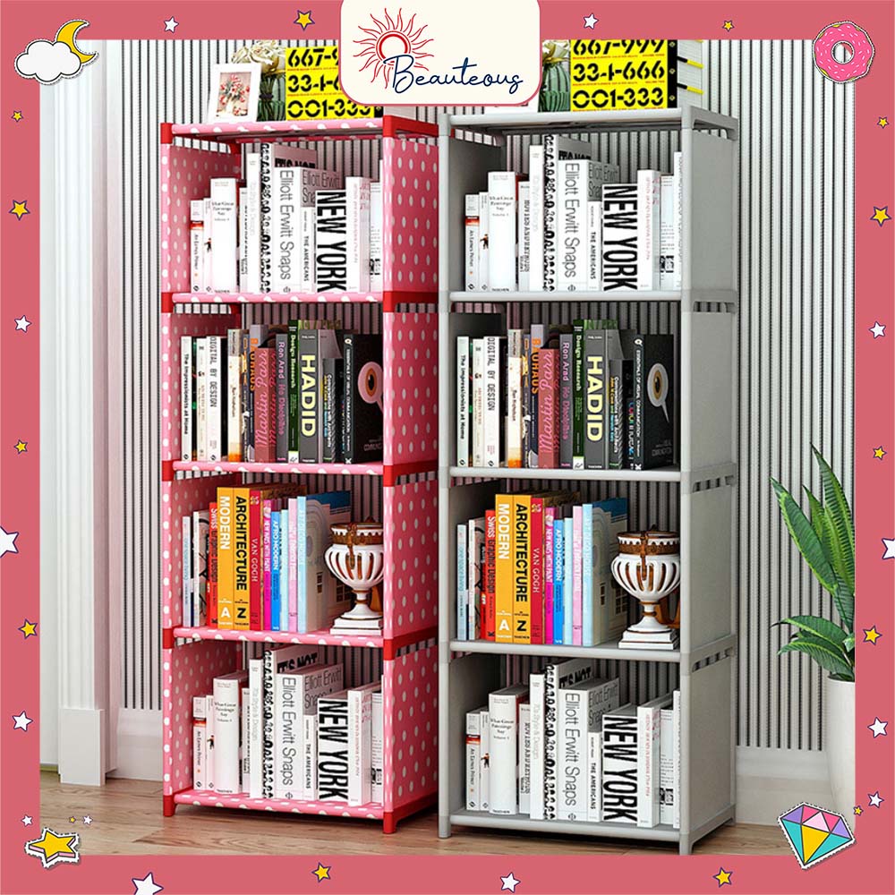 Rak Buku Portable Tempat Penyimpanan Display Serbaguna Motif Lucu