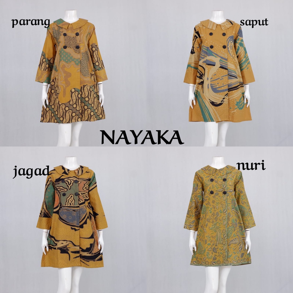 Tunik Nayaka batik solo trendy..dress kerja wanita