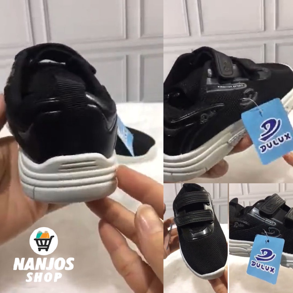 Sepatu Unisex Pria Wanita Kerja Kantor Casual Sekolah Sd-Sma Dulux 8026 D Hitam Putih