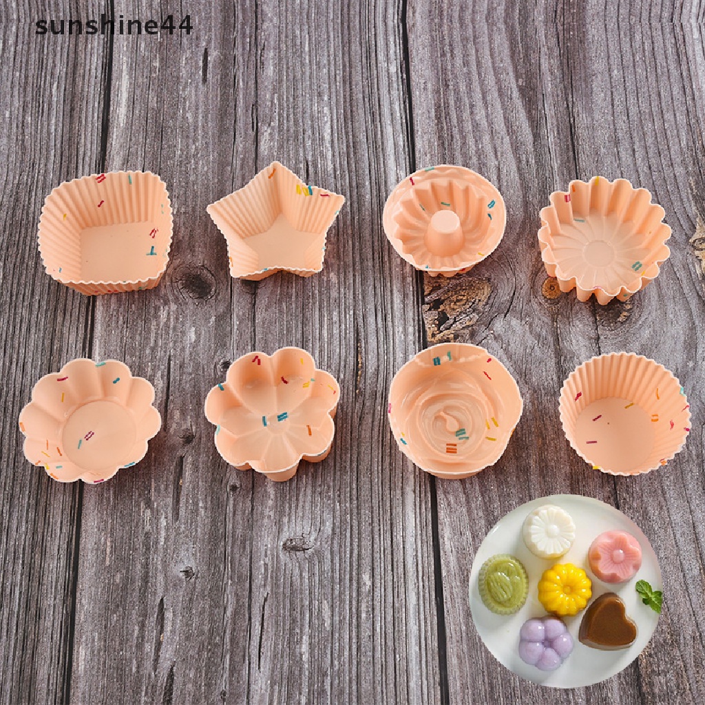 Sunshine 5pcs / Set Cetakan Kue Muffin / Cupcake DIY Bahan Silikon
