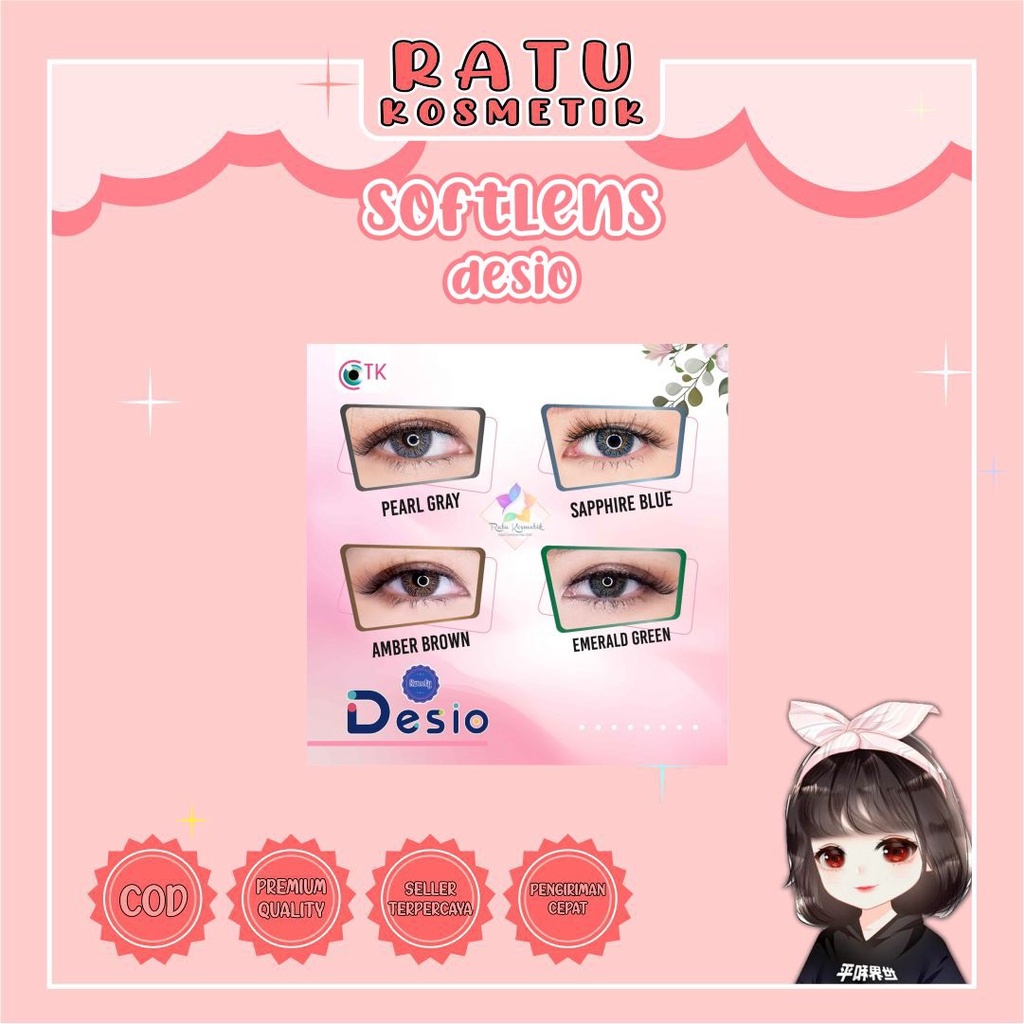 ❤ RATU ❤ Softlens Desio Normal | Soflens Desio By Ctk Big Eyes Dia 14.5mm