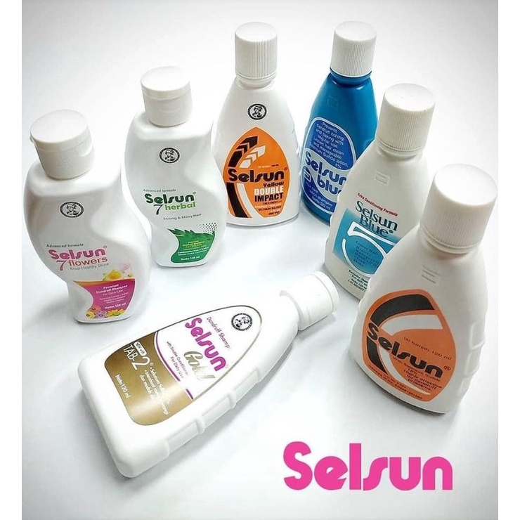 Selsun Shampoo Conditioner Series / Sampo Anti Ketombe Blue 5 Five Yellow Double Gold