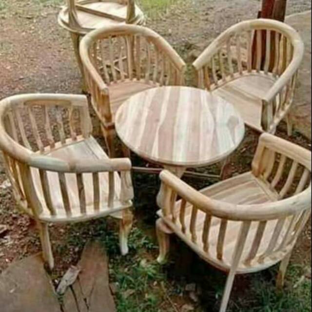 KURSI TAMU MENTAH KAYU JATI