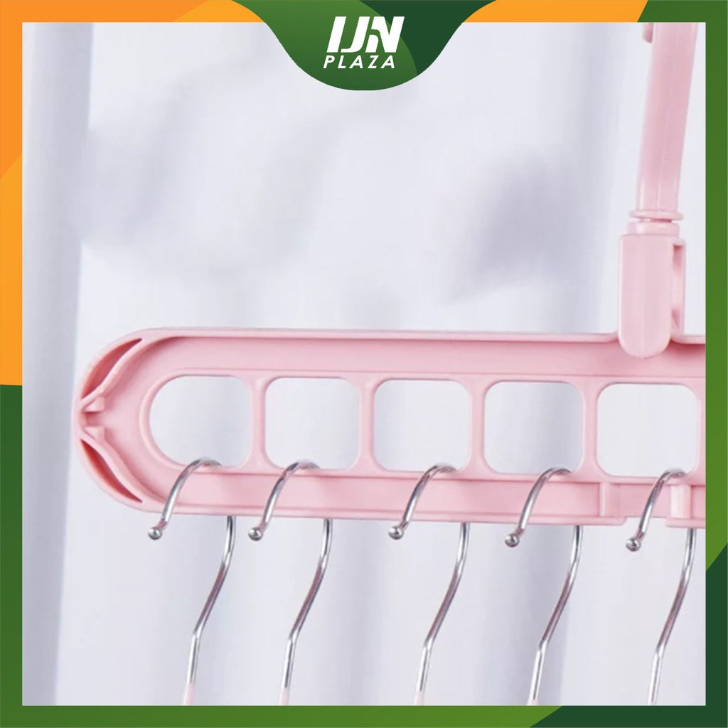 ❤ IJN ❤ Gantungan Baju 9 Lubang / Magic Hanger Multifungsional Foldable Hanger Gantungan Baju Ajaib 9 in 1