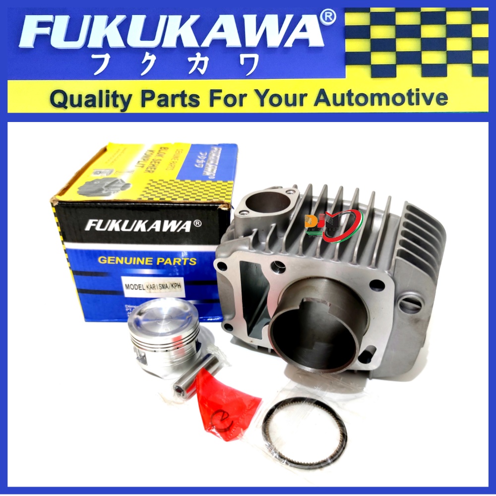 Blok Seher Komplit + Piston Kit Karisma Supra X125 Original Fukukawa