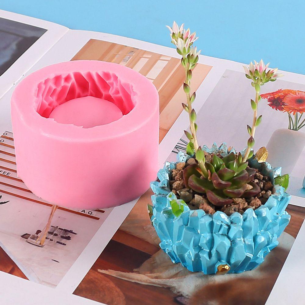 Preva Kristal Resin Tray Cetakan Dekorasi Rumah DIY Membuat Perhiasan Alat Casting Lilin Cangkir Cetakan Silikon Succulent Pot Bunga