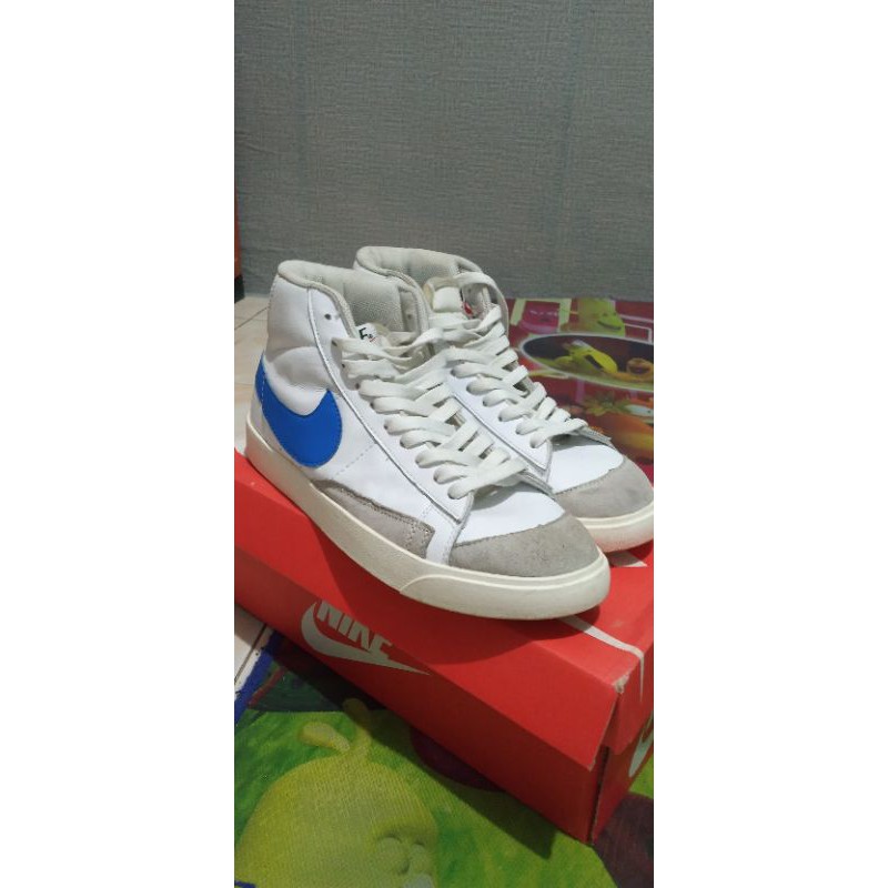 NIKE BLAZER MID 77 WHITE BLUE RACER (SECOND)