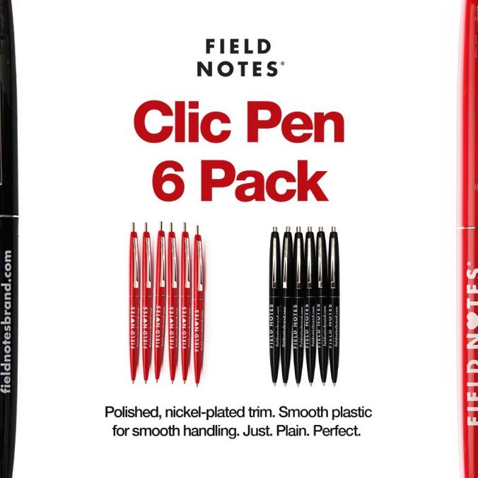 

Pulpen Field Notes Clic Pen 6 Pack Stationeries Bolpoin Alat Tulis