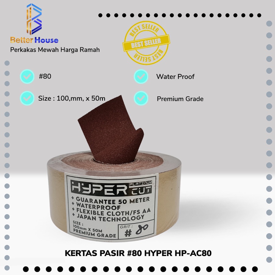 KERTAS PASIR AMPLAS KERTAS GOSOK HYPER #80 s.d #240 - #80