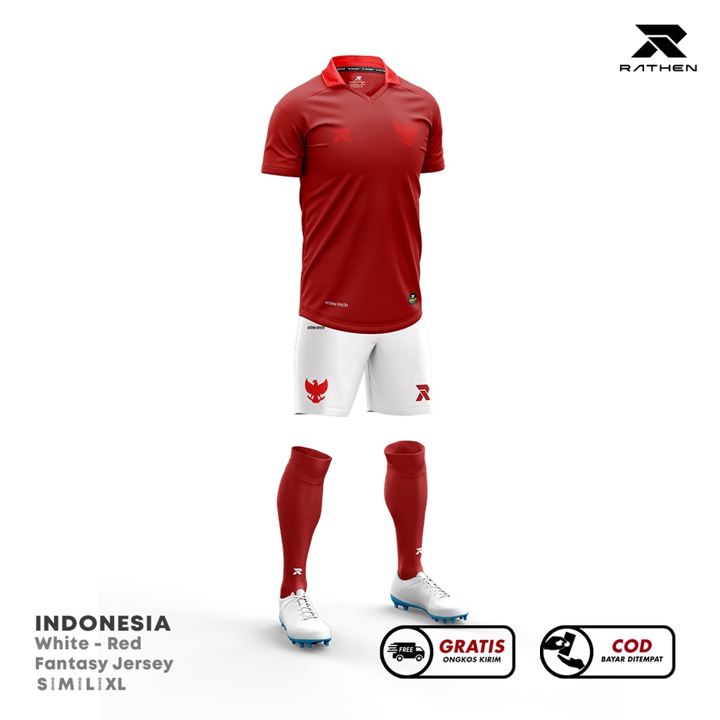 RATHEN - Jersey Timnas Indonesia Red Out