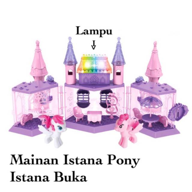 [FUNNY]Mainan Anak Dream Castle Frozen Dan Little Pony / Mainan Istana Frozen Pony