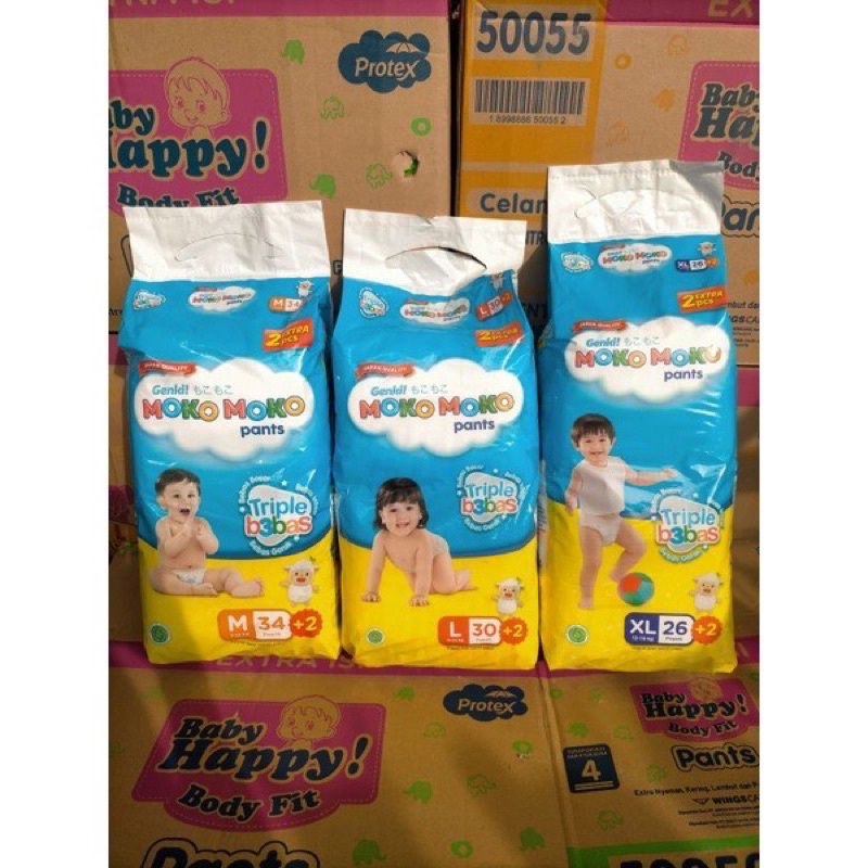 Popok Moko moko | diapers bayi moko moko | pampers bayi moko baby happy sweety | Genki moko-moko