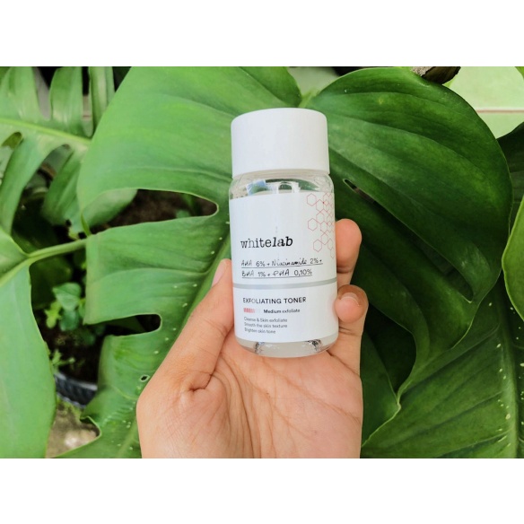 [COD] Whitelab Exfoliating Toner Formulasi Khusus untuk Tingkat Exfoliasi Medium dengan Kandungan Hydroxy Acid untuk Semua Jenis Kulit - BPOM 70 ML