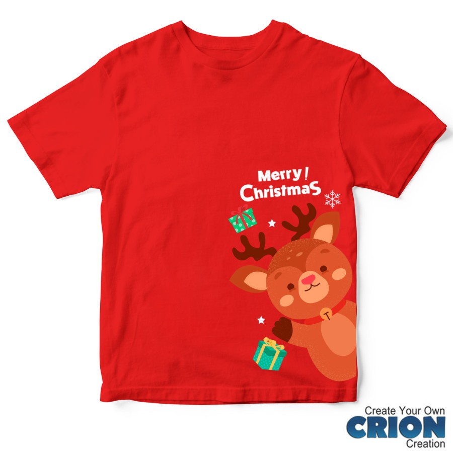 Kaos Santa Peek Series Natal Merry Christmas Hello by crion