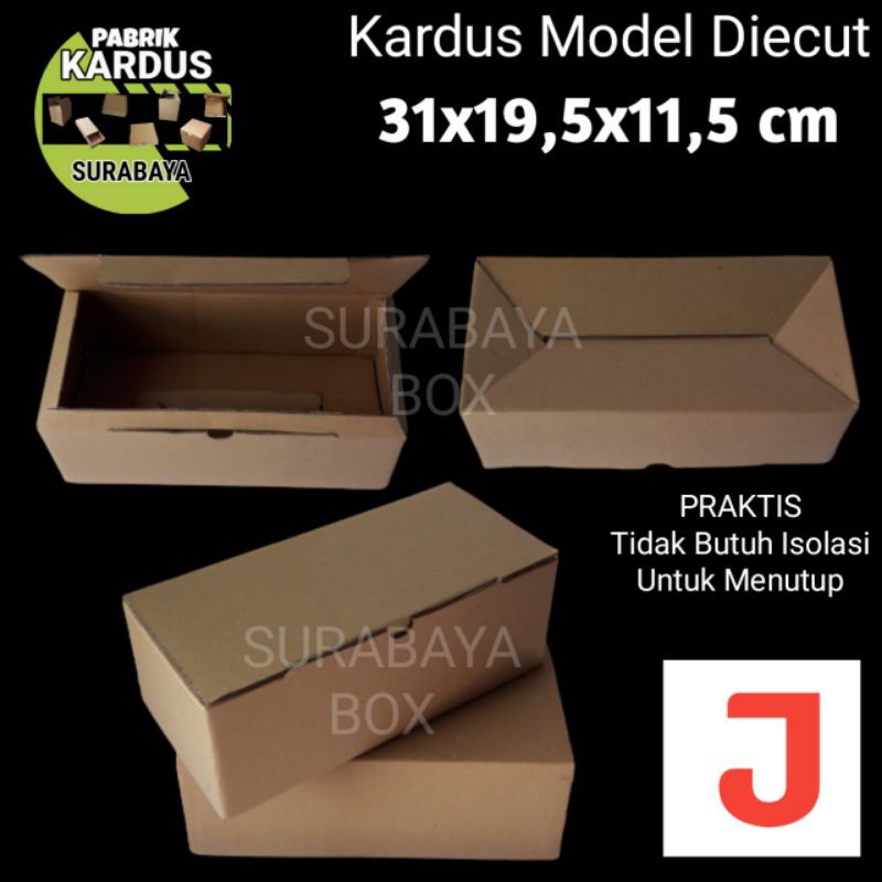 

KARDUS J COKLAT 31x19.5x11.5cm BOX DUS KARTON BOX KOTAK SEPATU PACKING