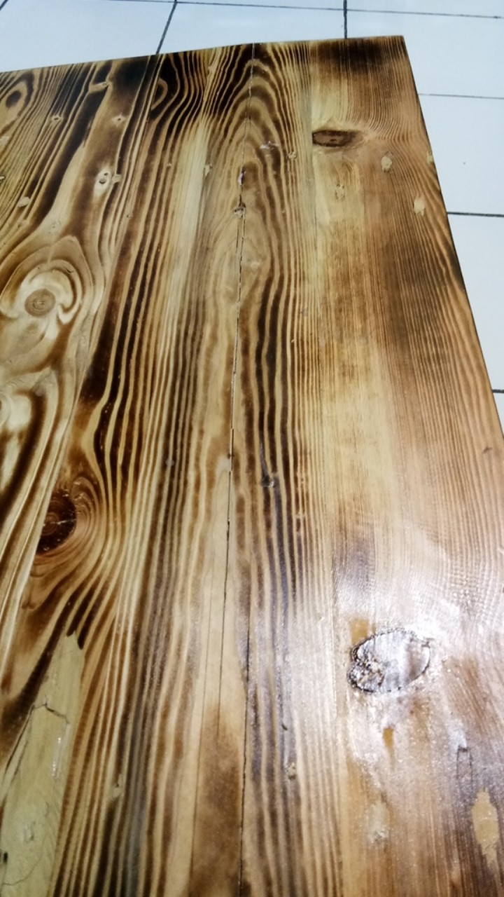 Papan Kayu Jati Belanda  120x50x2cm Warna Bakar