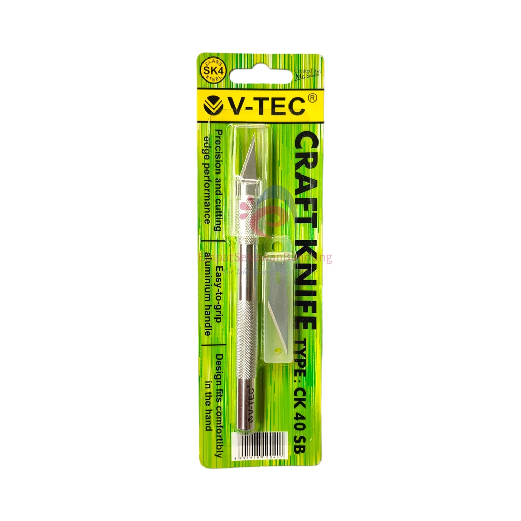 

V-Tec Craft Knife CK-40 SB / Cutter Ukir VTec CK-40 SB Alumunium Handle SHESB