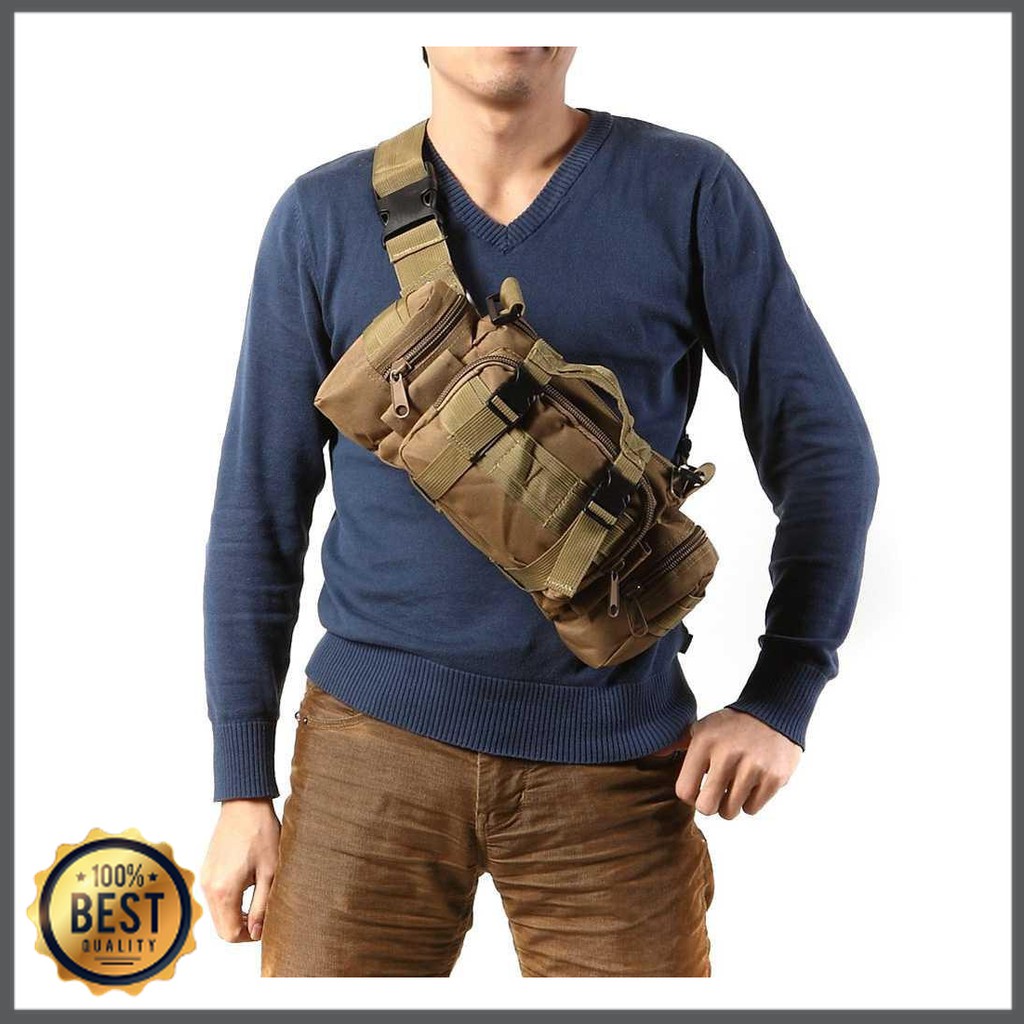 TG-TS010 IMOK Tas Selempang Pria Army Sling Bag 6L - BL015