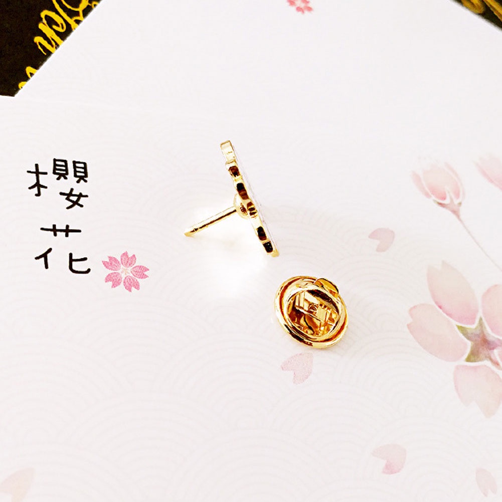 Bros Pin Bentuk Bunga Bahan Logam Untuk Dekorasi Sweater Kemeja Wanita