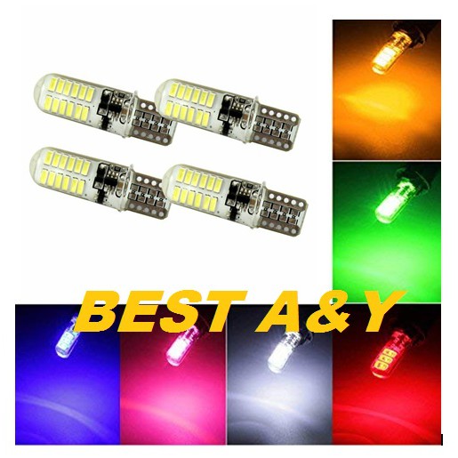 Lampu LED T10 3014 24SMD 12v - 24v Strobo 24 Led Kedip Senja Sen Sein Mobil Motor Waterproof