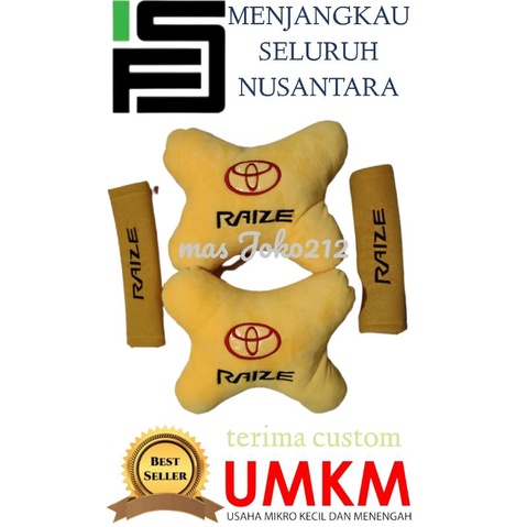 BANTAL MOBIL TOYOTA RAIZE KUNING /SANDARAN KEPALA/AKSESORIS