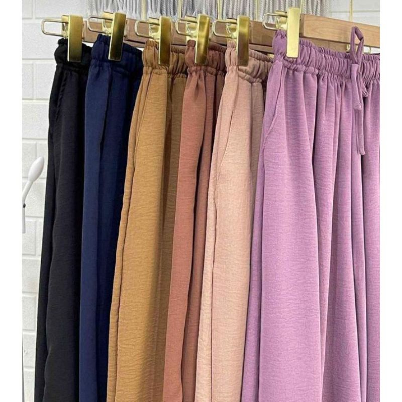 Kulot kringkel Premium Highwaist Kulot Bawahan Wanita L XL XXL