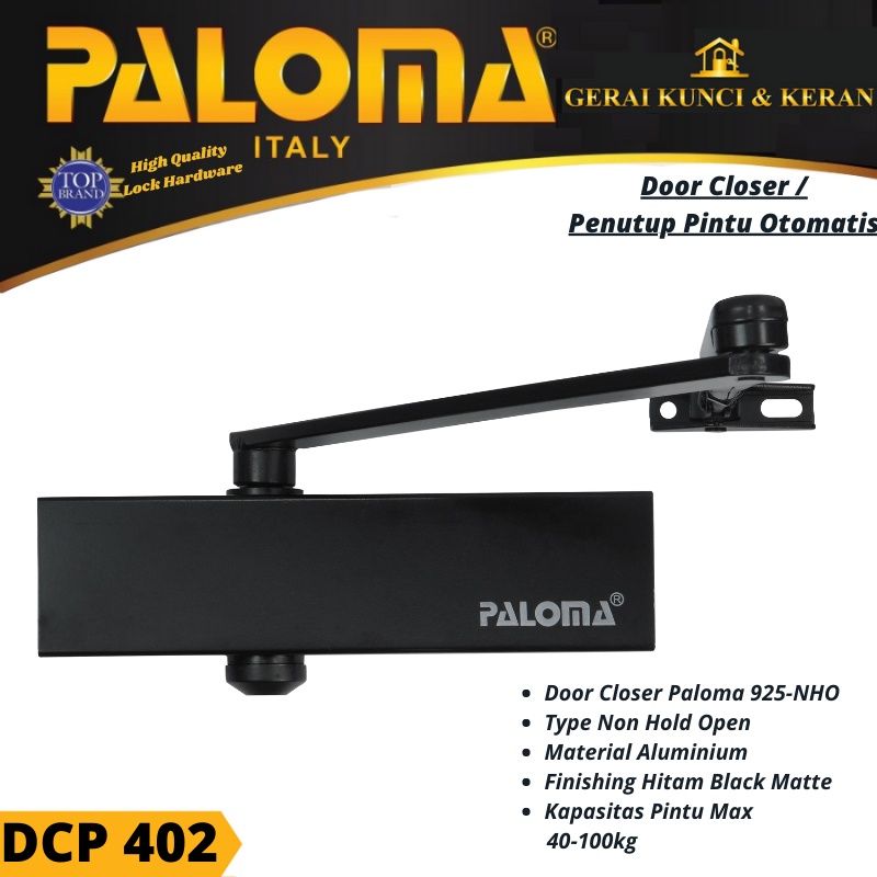 DOOR CLOSER PALOMA 925 NHO DCP 402 PENUTUP PINTU OTOMATIS HITAM BLACK