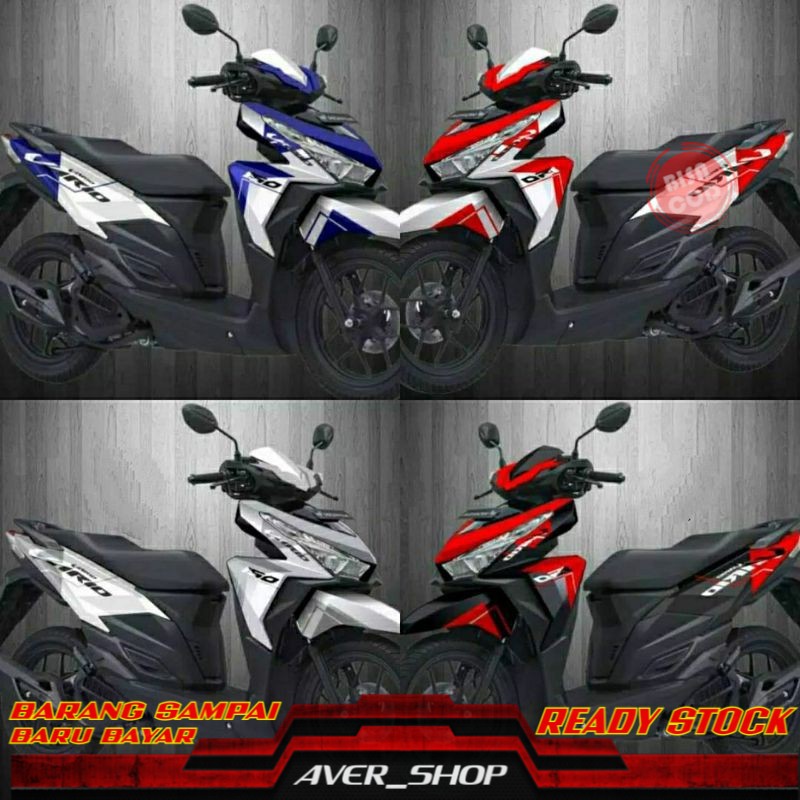 Decal vario 150 full body motif simple elegant Striping motor vario 125 full body Sticker motor
