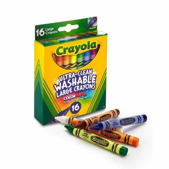 

(PERALATAN MENGGAMBAR) CRAYOLA ULTRA-CLEAN WASHABLE LARGE CRAYONS 16 COLORS COD