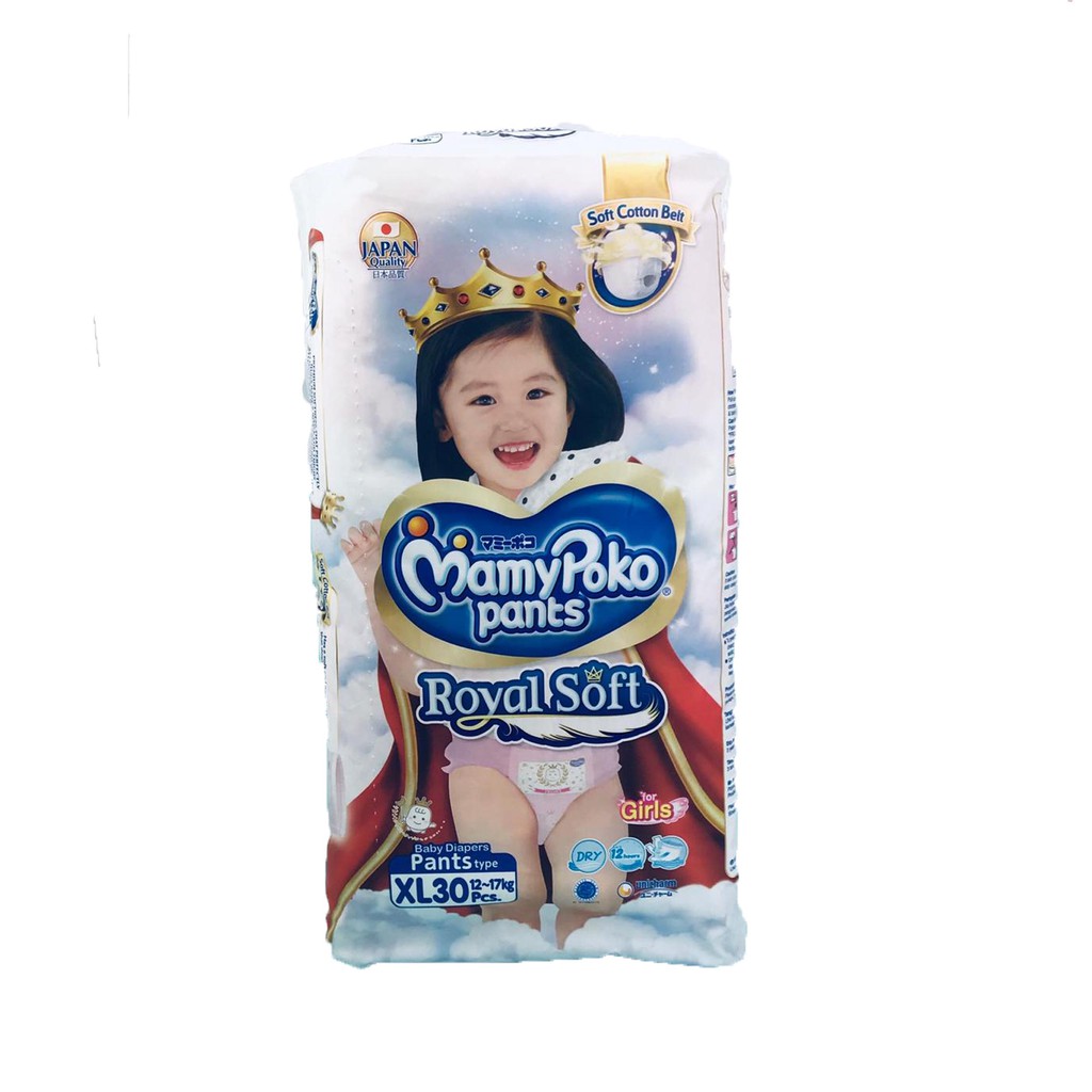 MamyPoko Pants / Royal Soft / For Girls / XL (12-17kg) 30pcs