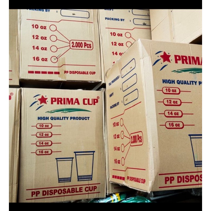 GELAS PLASTIK PRIMA  3 UKURAN ,SEPACK 50 PCS