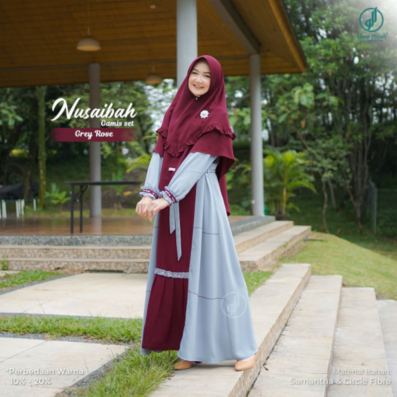 GAMIS NUSAIBAH SATU SET KHIMAR ALWA HIJAB