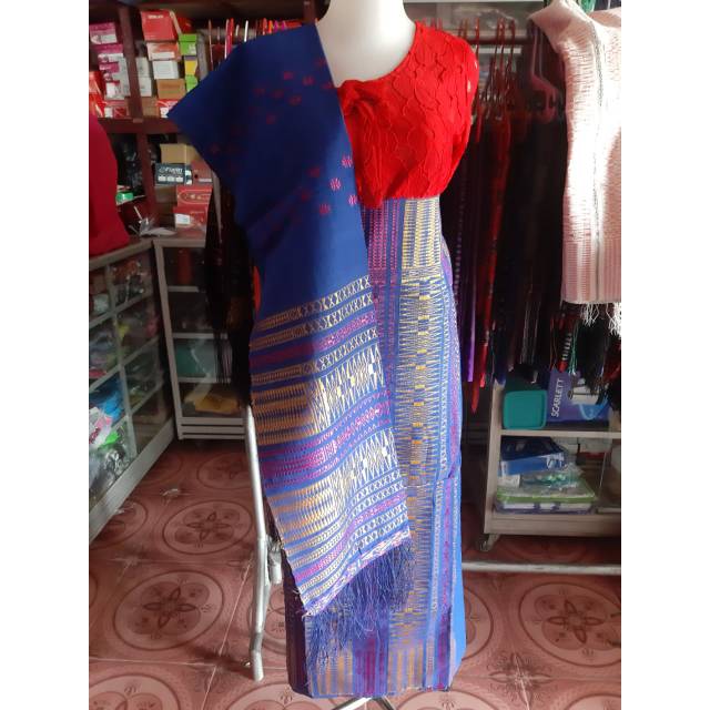 SONGKET SEMI TUMTUMAN KEPALA BINTIK TENUN TANGAN TARUTUNG