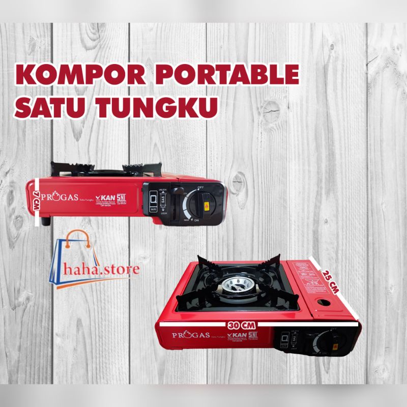 Kompor Portable Progas 2in1 - Kompor 1 Tungku Progas - Kompor Progas - Kompor Portable 2in1 - Kompor Portabel - Kompor Gas