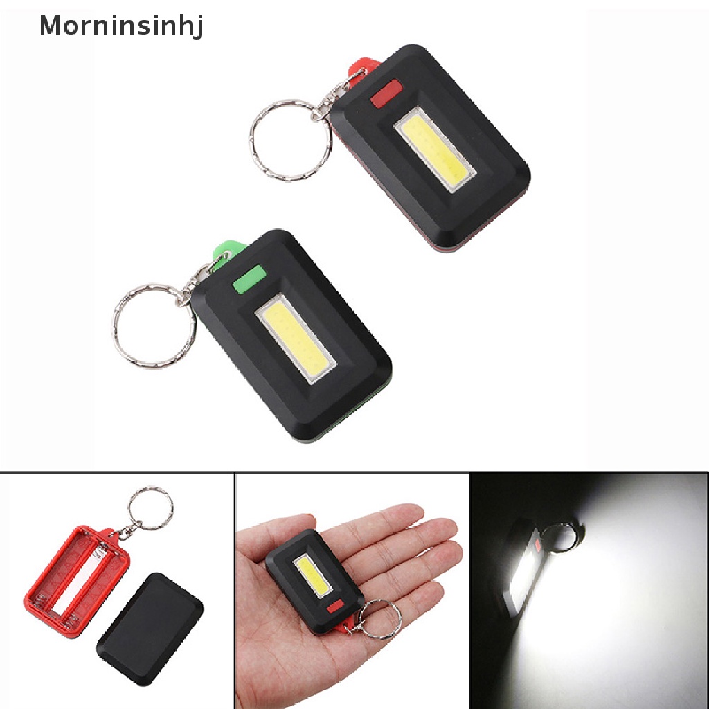 Mornin Senter LED COB Mini Portable Anti Air Dengan Gantungan Kunci Untuk Camping