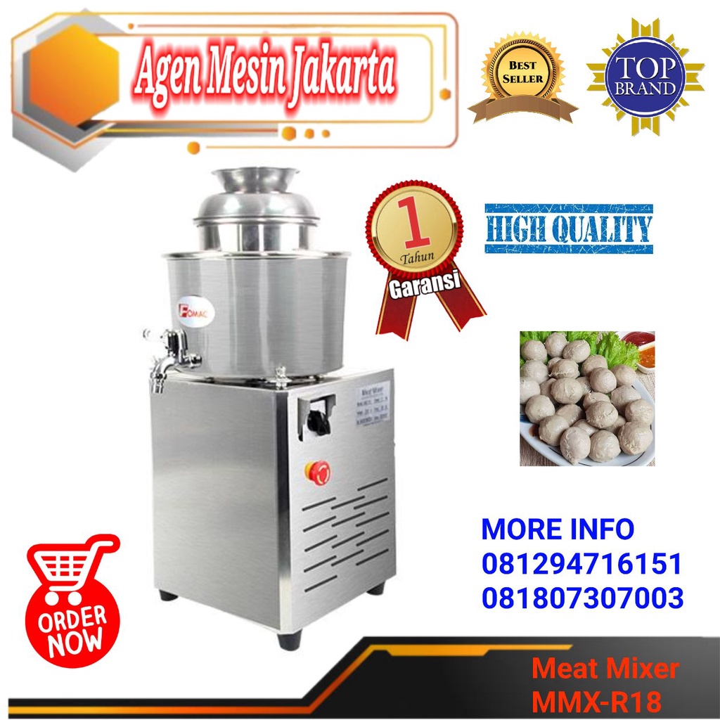 MEAT MIXER MESIN PEMBUAT ADONAN BAKSO MMX-R18 FOMAC