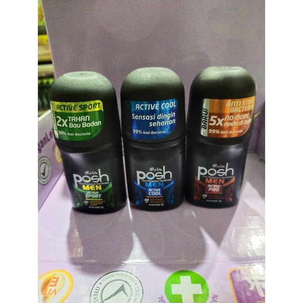 Posh Roll On Men Deodorant Pria Laki-Laki 50ml