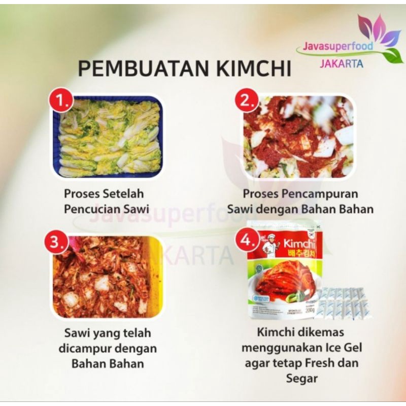 Kimchi sawi 200gr halal korean food diet makanan sehat pedas murah gochujang toppoki snack korea topoki