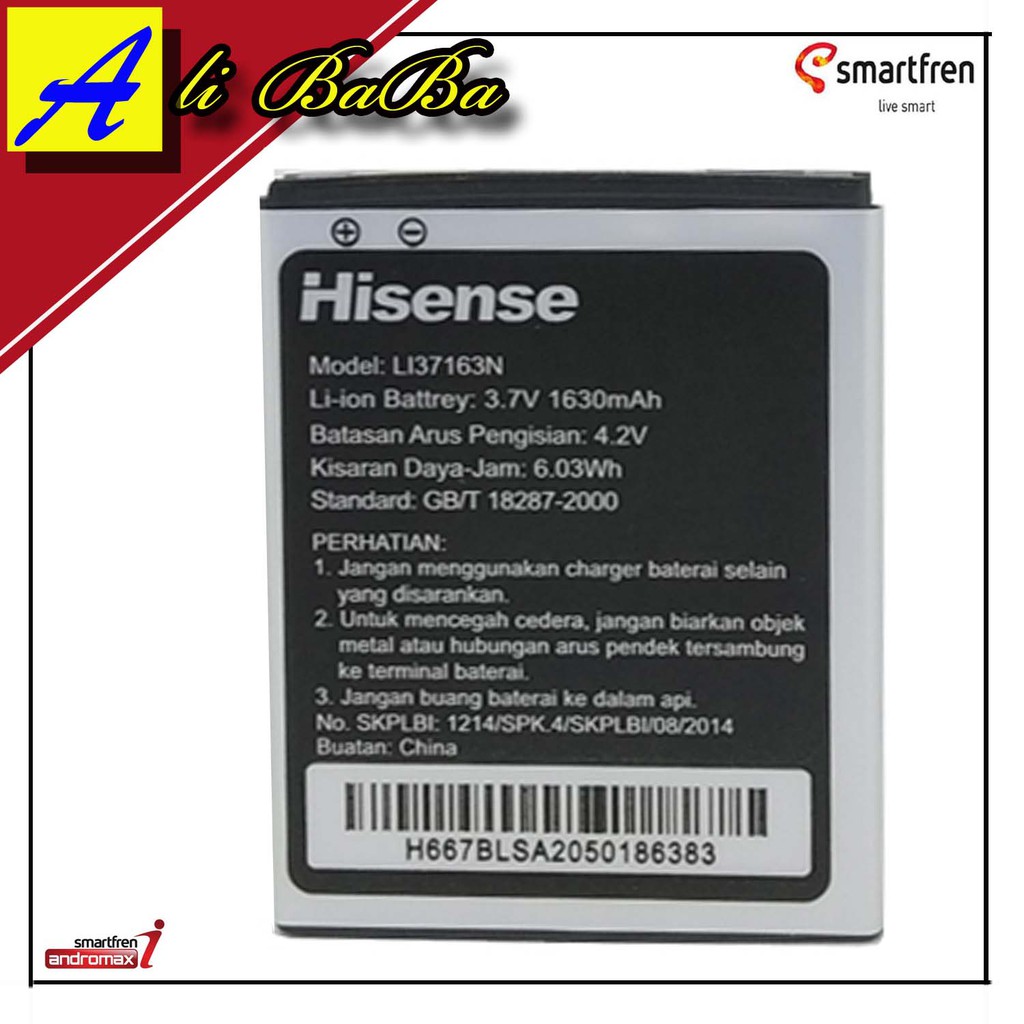 Baterai Handphone Smartfren Andromax i Andromax i-New LI37163N Batre HP Andromax I Battery Smartfren