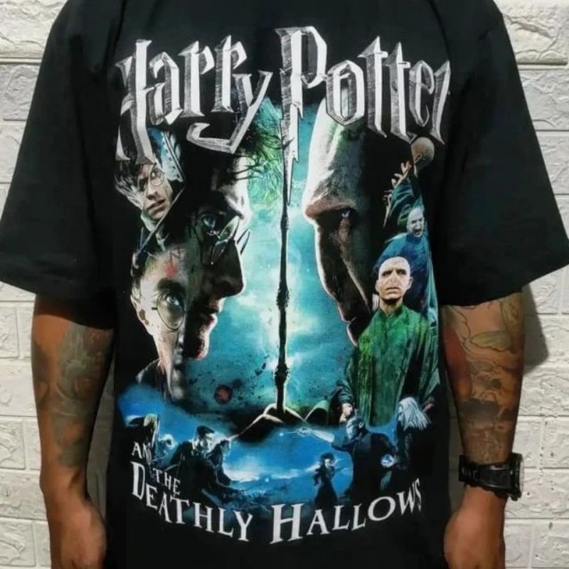 kaos baju tshirt tee film Oversize Rap Tee Harry Potter And The Deathly Hallows