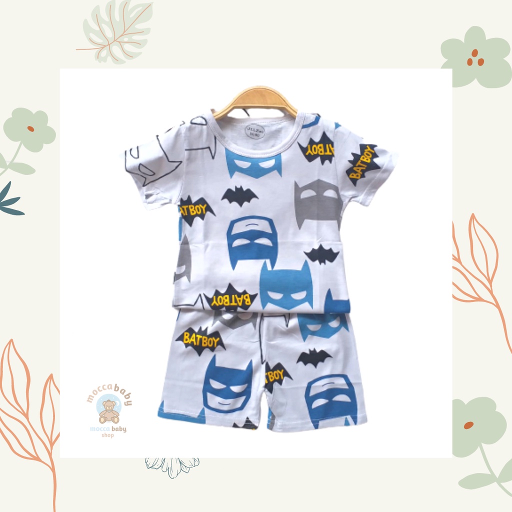 MBSS - Setelan Bayi Pendek FULLPRINT KL / Baju Anak Unisex Setelan Pendek Anak / Baju Bayi Import A122